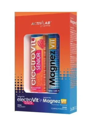 Activlab Pharma, ElectroVit Senior Raspberry 20 comprimate + MagnezVit Blackcurrant 20 comprimate