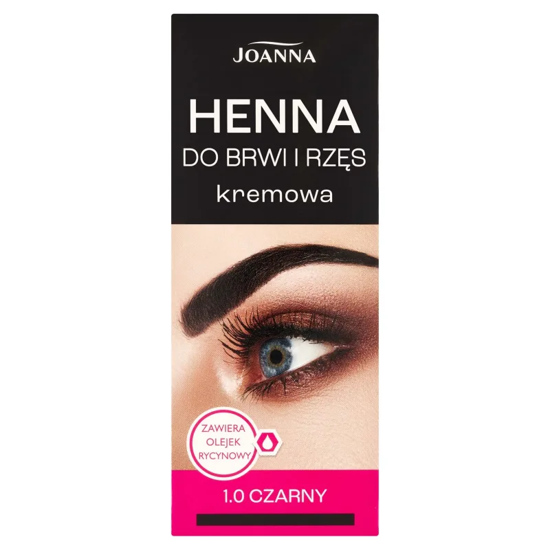 Joanna Henna pentru sprâncene și gene cremă 1.0 negru, 15ml — preț și oferte