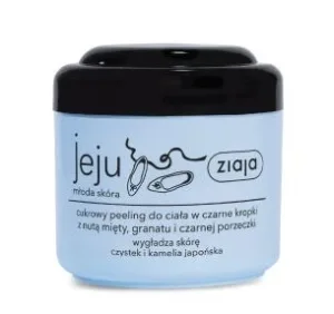 Ziaja, Jeju Moda skóra, Exfoliant cu zahăr pentru corp în puncte negre, 200 ml - Termen lung de valabilitate!