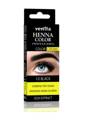 Venita Professional Henna Color Cream Henna pentru sprâncene 1.0 Negru, 30g