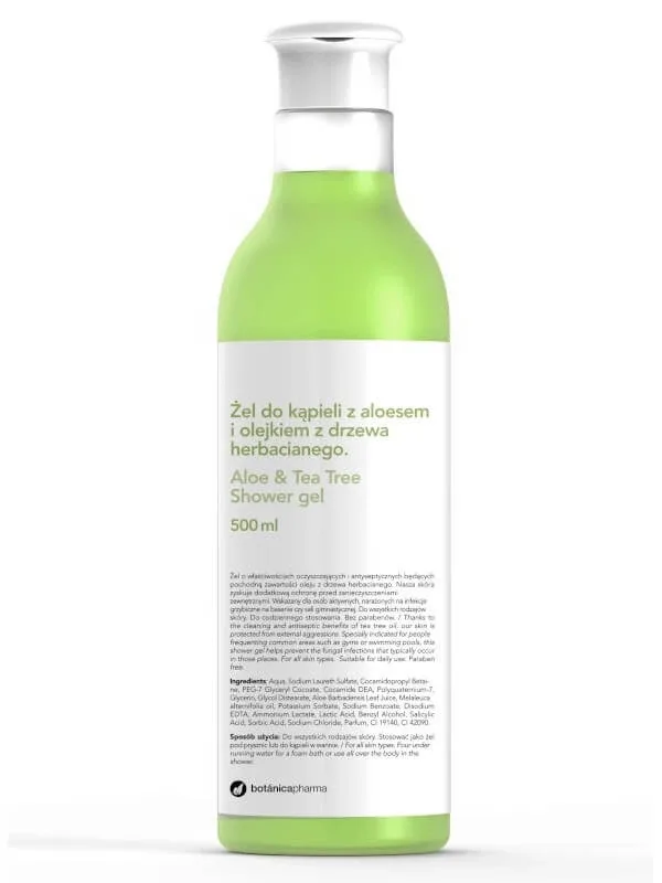 Botanicapharma el pentru baie cu aloe vera și ulei de arbore de ceai, 500ml — preț și oferte