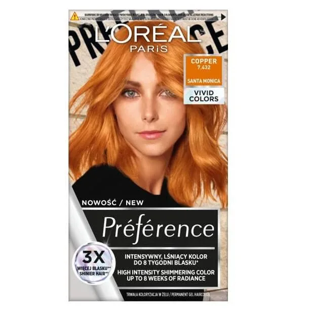 L Oreal Paris Preference Vivid Colors Culoare de păr 7.432 Cooper — preț și oferte