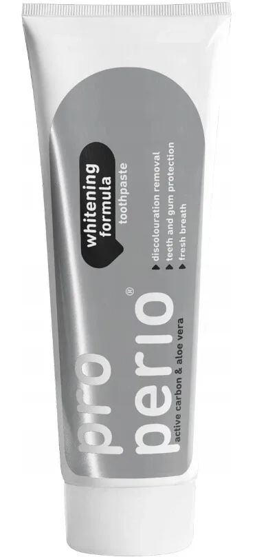 Pro Perio Whitening Formula, pastă de dinți de albire cu carbon activ amp; Aloe vera, 125 ml — preț și oferte