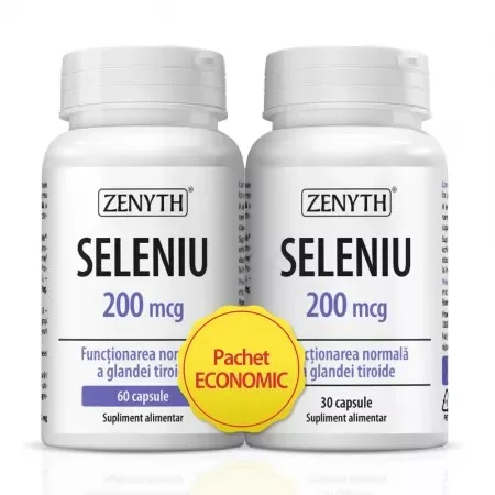 Pachet Seleniu 200 mcg, 60 + 30 capsule, Zenyth — preț și oferte