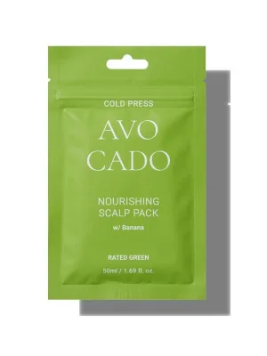 Rated Green Avocado Tratament hrănitor pentru scalp cu avocado și banane, 50ml