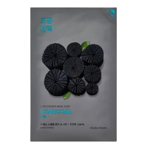 Holika Holika Pure Essence Mask Sheet Charcoal, mască de bumbac cu extract de cărbune, 23 ml