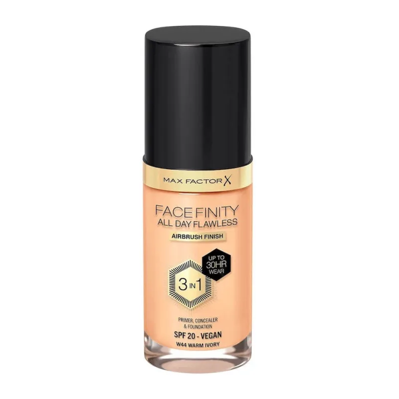Max Factor Facefinity All Day Flawless 3 în 1 Fond de ten lichid W44 Warm Ivory, 30ml — preț și oferte