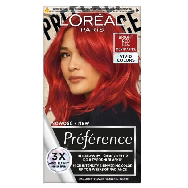 L Oreal Paris Preference Vivid Colors vopsea permanentă 8.624 Bright Red — preț și oferte