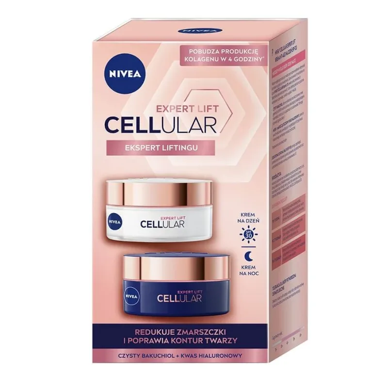 Nivea Cellular Expert Lift Set Cremă de zi SPF30 50ml + Cremă de noapte 50ml — preț și oferte