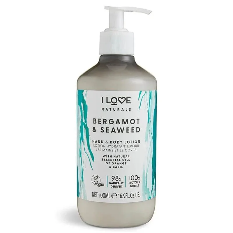 I Love Naturals Hand amp; Loțiune de corp Bergamot amp; Alge marine, 500ml — preț și oferte