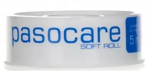 Pasocare Plaster, nețesut pe rolă, 5m x 1.25cm, rolă moale, 1 buc - Durată lungă de viață!