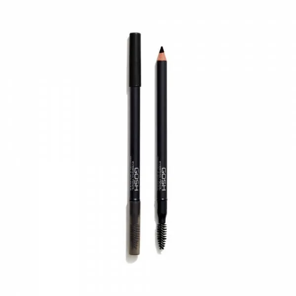 Creion de sprâncene Gosh cu pensulă 02 Soft Black, 1.2g — preț și oferte