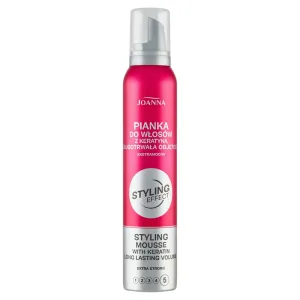 Joanna Styling Effect Mousse de păr cu keratină extra-puternică, 150ml