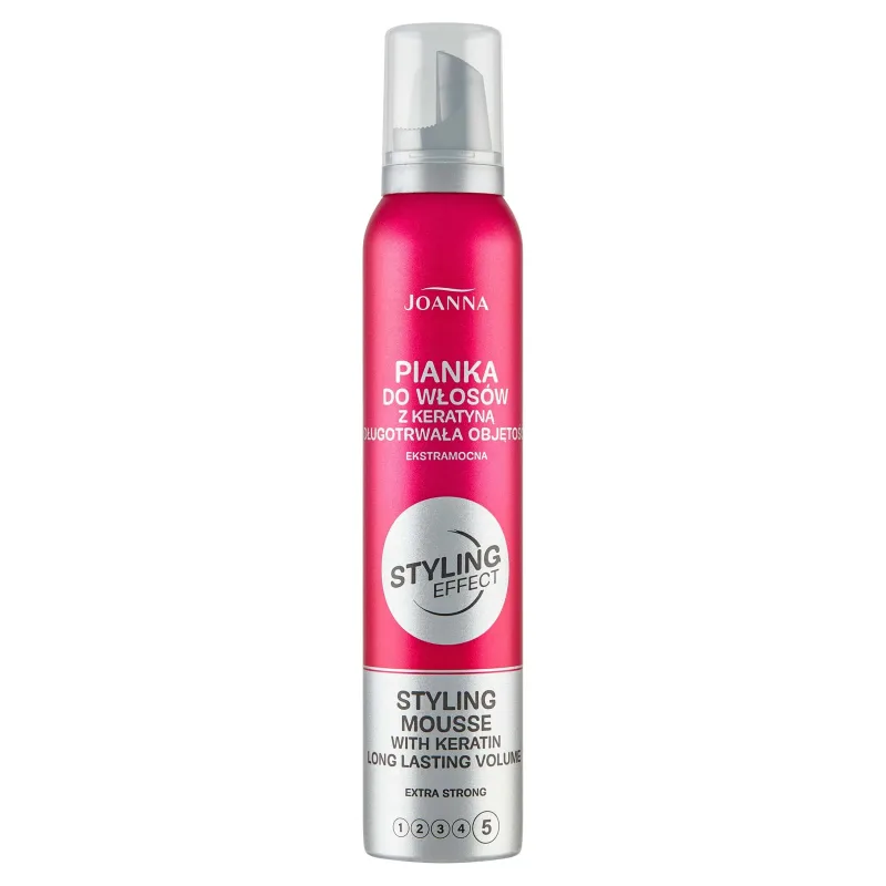 Joanna Styling Effect Mousse de păr cu keratină extra-puternică, 150ml — preț și oferte