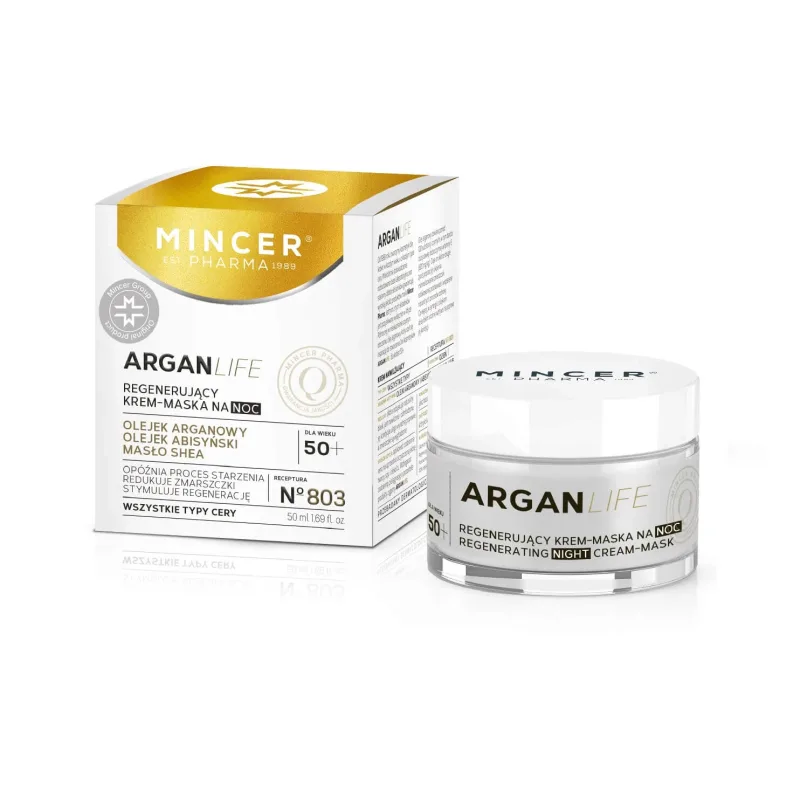 Mincer Pharma ArganLife Regenerating Night Cream-Mask Nr.803, 50ml — preț și oferte