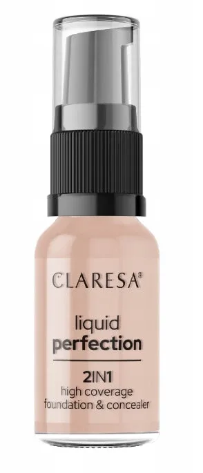 Claresa, Corector 2 în 1 Liquid Perfect, 18 g