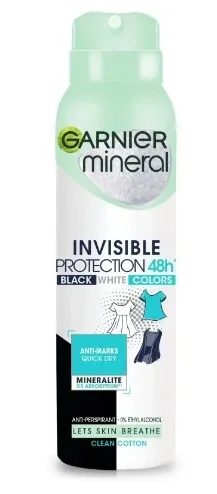 Garnier Invisible Protection Clean Cotton Antiperspirant, 150 ml — preț și oferte