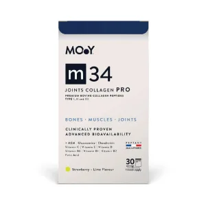 m34 Colagen PRO Bovin Articulatii – Aroma Capsuni si Lime, 390 g