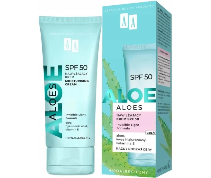AA Aloe Vera, cremă hidratantă cu SPF 50, 40 ml — preț și oferte