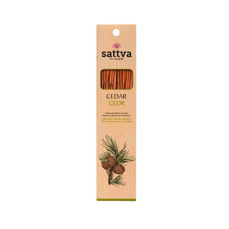 Sattva Natural Indian Incense Cedru, 15 bucăți Sattva Ayurveda — preț și oferte
