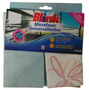 Blink, Universal, pânză de frecare din microfibră 32x32cm, 2 bucăți