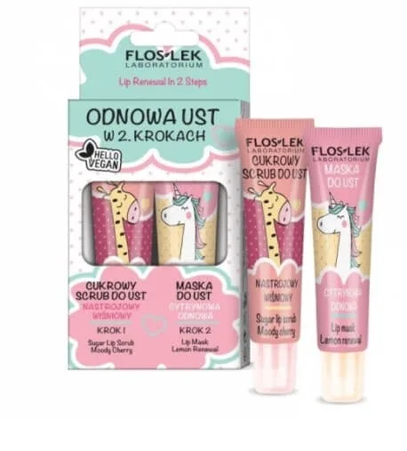 Flos-Lek, Vege Lip Care, Kit de reînnoire a buzelor în 2 pași, 2 x 14g — preț și oferte