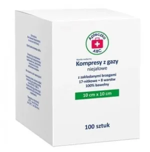 Tampoane de tifon neionic, 17 fire, 8 straturi, 10x10cm, ABC First Aid Kit, 100 bucăți