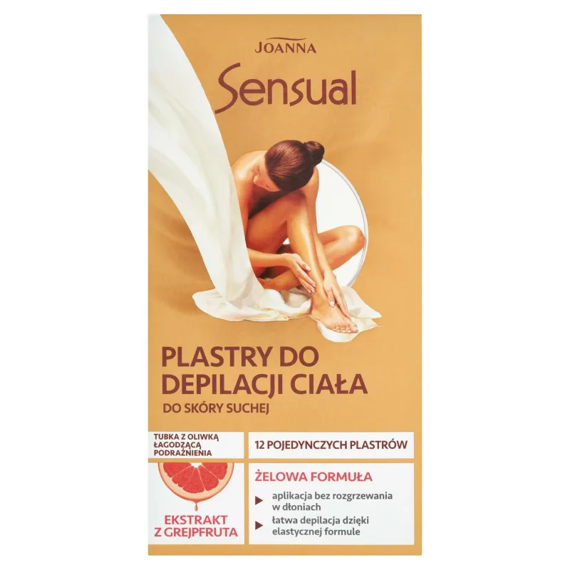 Joanna Sensual elowe plasturi de depilare corporală cu extract de grapefruit, 12 bucăți — preț și oferte