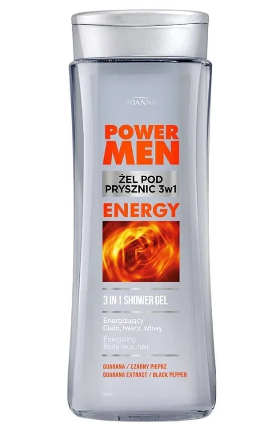 Joanna Power Men el pod prysznic 3w1 Energie piper negru și guarana, 300 ml — preț și oferte