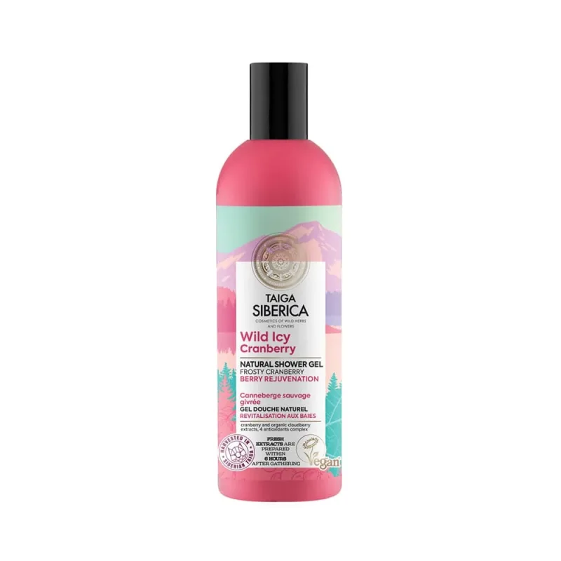 Natura Siberica Taiga Siberica el de duș natural cu merișoare sălbatice, 270ml — preț și oferte