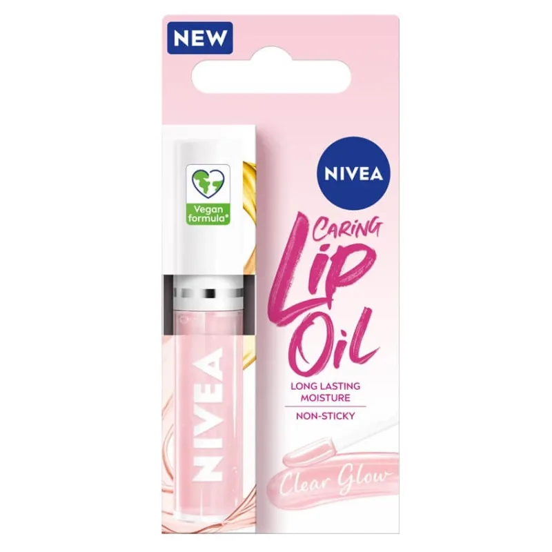 Nivea Caring Lip Oil Clear Glow, 5.5ml — preț și oferte