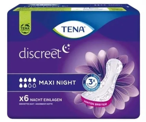 Tena, Discreet Maxi noapte, Învelitoare, 6 buc — preț și oferte