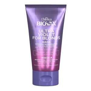 Mască de tonifiere Biovax Ultra Violet pentru păr blond și gri, 150ml