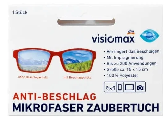 Visiomax, pânză din microfibră împotriva ceții ochelarilor, 1 buc — preț și oferte