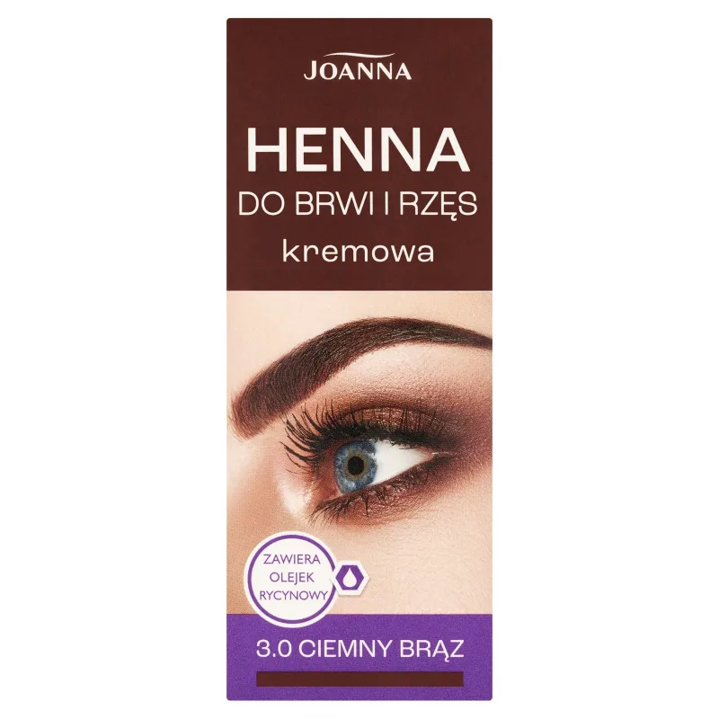 Joanna Henna pentru sprâncene și gene cremă 3.0 Dark Birch, 15ml — preț și oferte