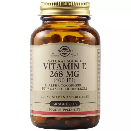 Vitamina E 268 mg 400 UI, 50 capsule, Solgar — preț și oferte