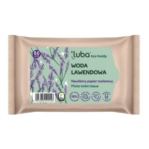 Luba Eco Family Hârtie igienică umezită cu apă de lavandă, 50 bucăți