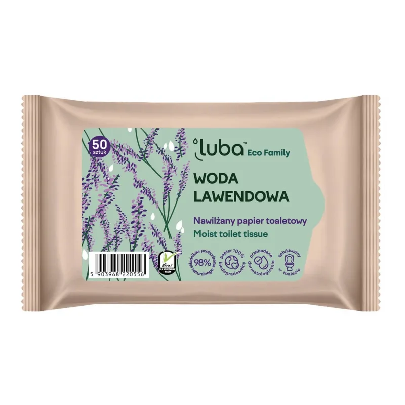 Luba Eco Family Hârtie igienică umezită cu apă de lavandă, 50 bucăți — preț și oferte