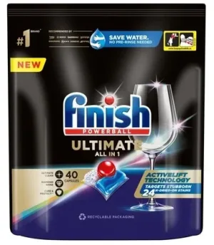 Finish Quantum All in 1 Ultimate capsule pentru mașina de spălat vase tablete proaspete 40 buc