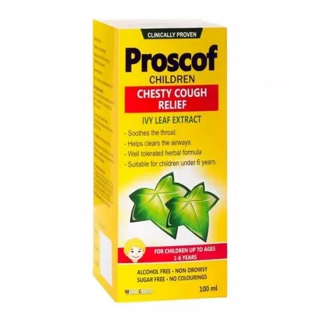 Proscof sirop copii pentru tuse cu extract de iedera, 100 ml, EsVida Pharma — preț și oferte