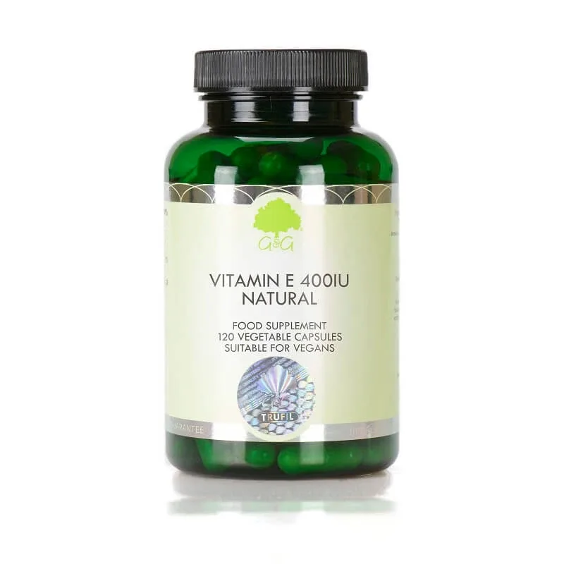 Vitamina E 400UI (Natural D-alfa), 120 capsule, G&G G&G Food — preț și oferte