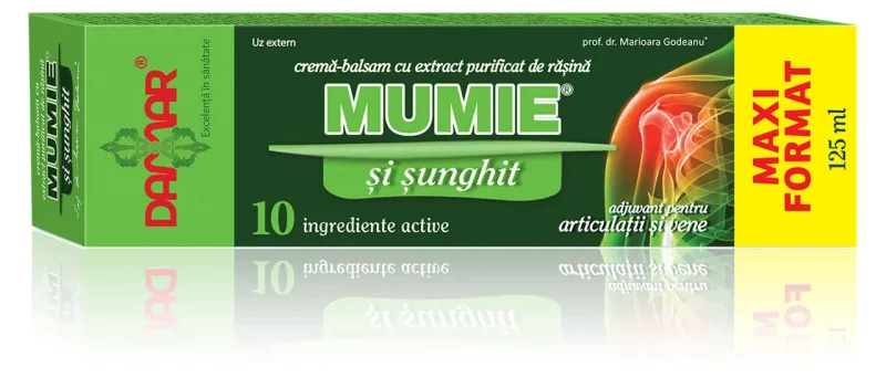 Crema-balsam cu Extract purificat de rasina Mumie si sunghit, 125 ml,  Damar — preț și oferte