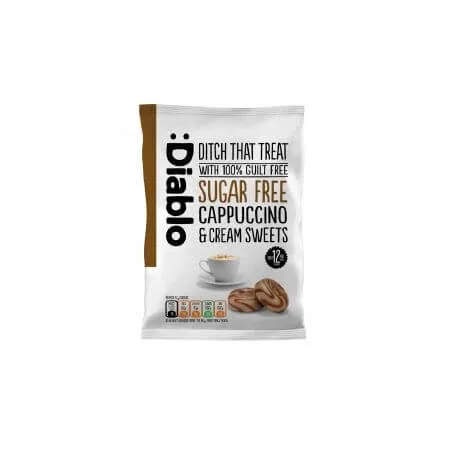 Bomboane fara zahar cu cappucino si frisca, 75 g, Diablo — preț și oferte
