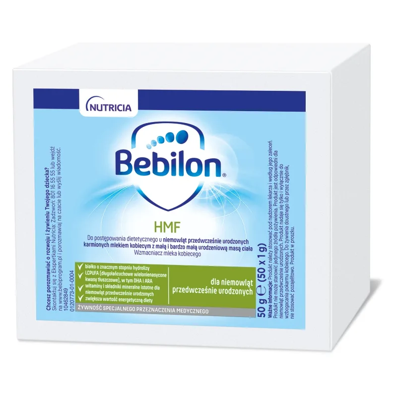 Bebilon HMF, fortifiant pentru laptele matern pentru sugari născuți prematur, 1 g x 50 pliculețe — preț și oferte