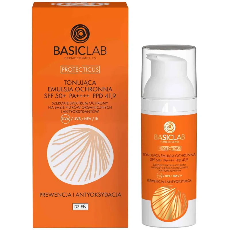 BasicLab Protecticus, emulsie tonică protectoare, preventivă și antioxidantă, SPF 50+ PA++++, 50 ml — preț și oferte