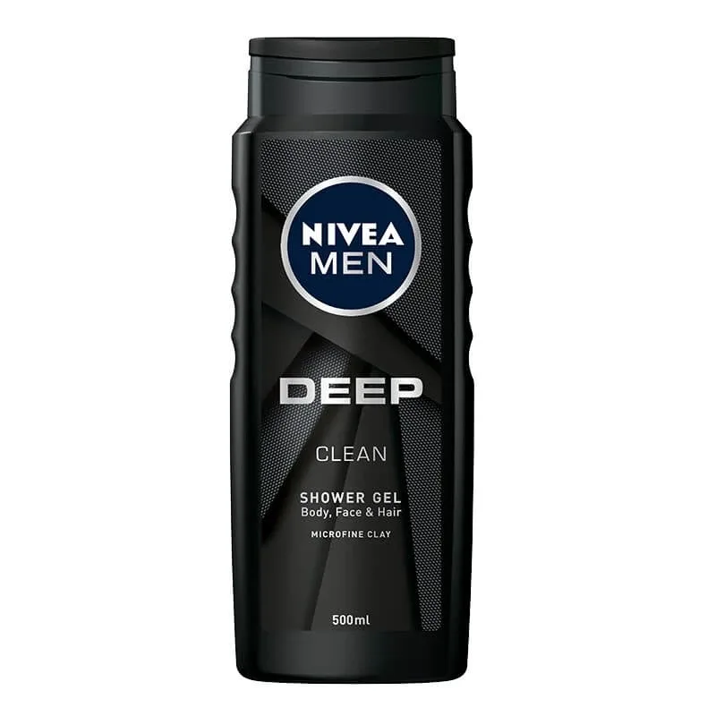 Nivea Men Deep Clean Gel de duș pentru față și păr, 500 ml — preț și oferte