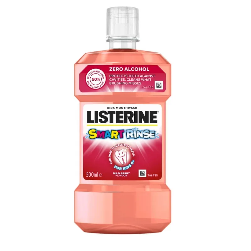 Listerine Smart Rinse apă de gură pentru copii Berry, 500 ml — preț și oferte