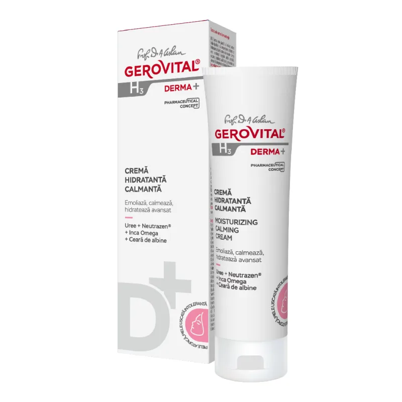 Crema hidratanta calmanta H3 Derma+, 50 ml, Gerovital FARMEC — preț și oferte