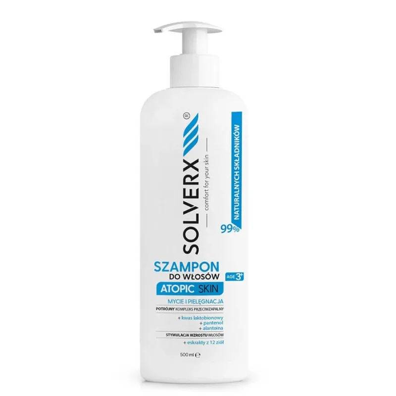 Solverx Șampon pentru piele atopică pentru pierdere și păr gras, 500ml — preț și oferte