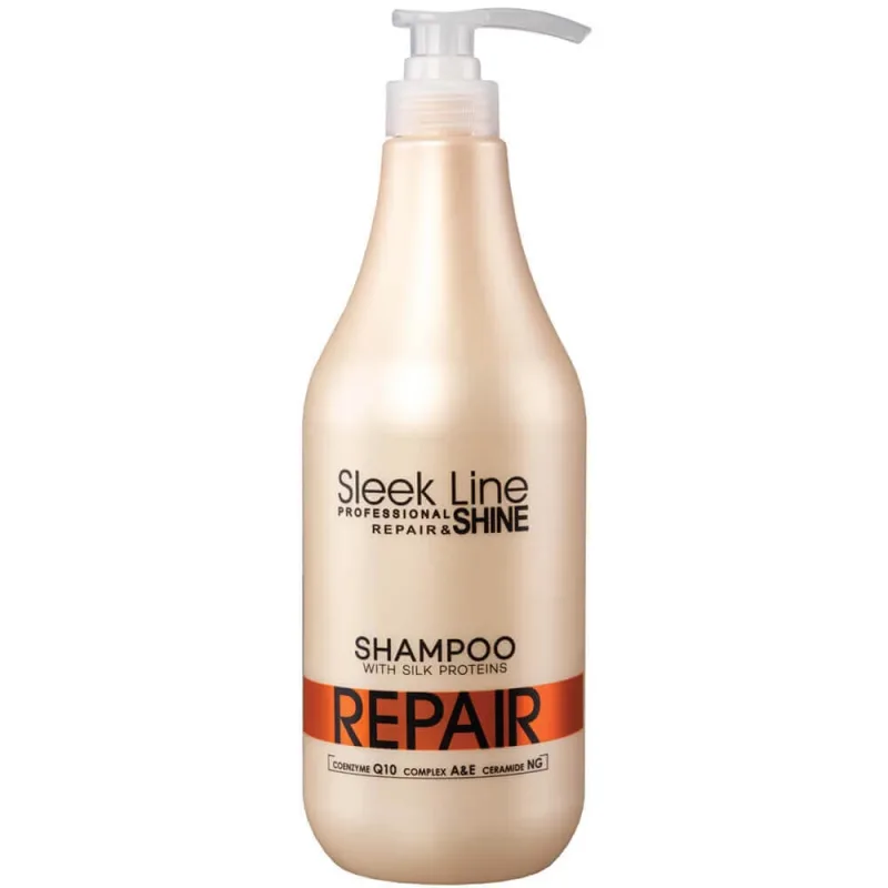 Șampon Stapiz Sleek Line Repair cu mătase pentru păr, 1000ml — preț și oferte